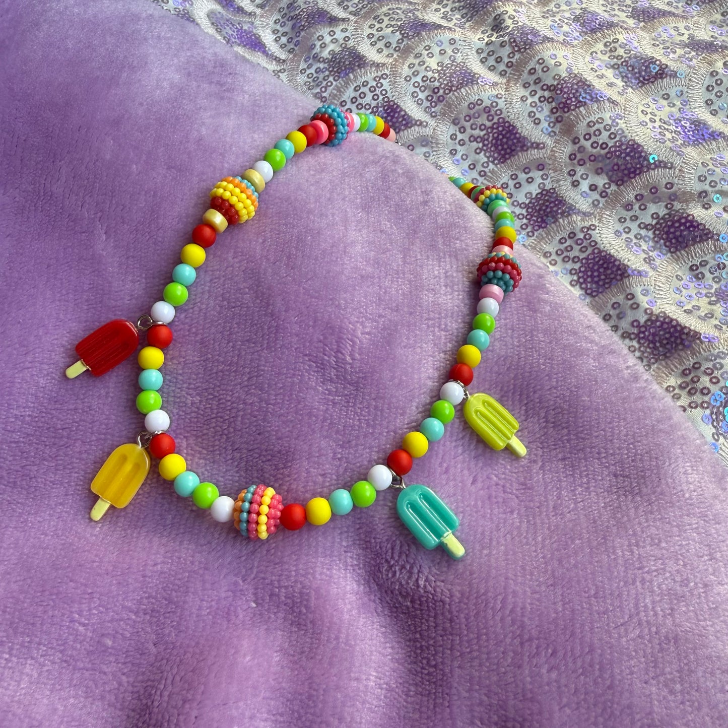 14” colorful pop necklace
